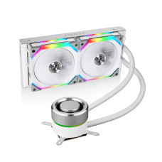 LIAN LI GALAHAD 240 AIO SL - RGB UNI FAN SL120 EDITION WHITE , Dual 120mm Addressable RGB Fans AIO CPU Liquid Cooler - GA240SLA